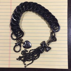 Betsey Johnson Black chain link bracelet